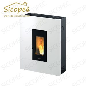 Pellet stove Pegaso Tabla 7 Pellets Design Powerful Economical Ecological Contemporary Compact Technical features Power: 7 kW Efficiency: 90% Heating volume: 150 m3 Flamme Verte 7-star label Warranty: 7 years Features Self-cleaning Automatic regulation Panoramic window Remote control Programming WIFI Thermostat Comfort mode ECO mode Standby mode Security Benefits High performance Low consumption Reduced CO2 emissions Elegant design Easy installation Silent operation Advanced features Heating Comfort Home Winter Atmosphere Relaxation A compact and stylish pellet stove with automatic self-cleaning A high-performance and economical heater An environmentally friendly pellet stove An ideal solution for heating your home in winter A pellet stove that will bring you comfort and warmth Potential customer questions What is the power of the Pegaso Tabla 7 pellet stove? What is its energy efficiency rating? What heating volume can it reach? Is it compatible with the Flamme Verte label? What are its features?